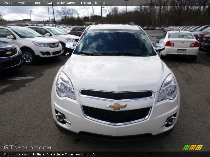 White Diamond Tricoat / Jet Black 2014 Chevrolet Equinox LT AWD