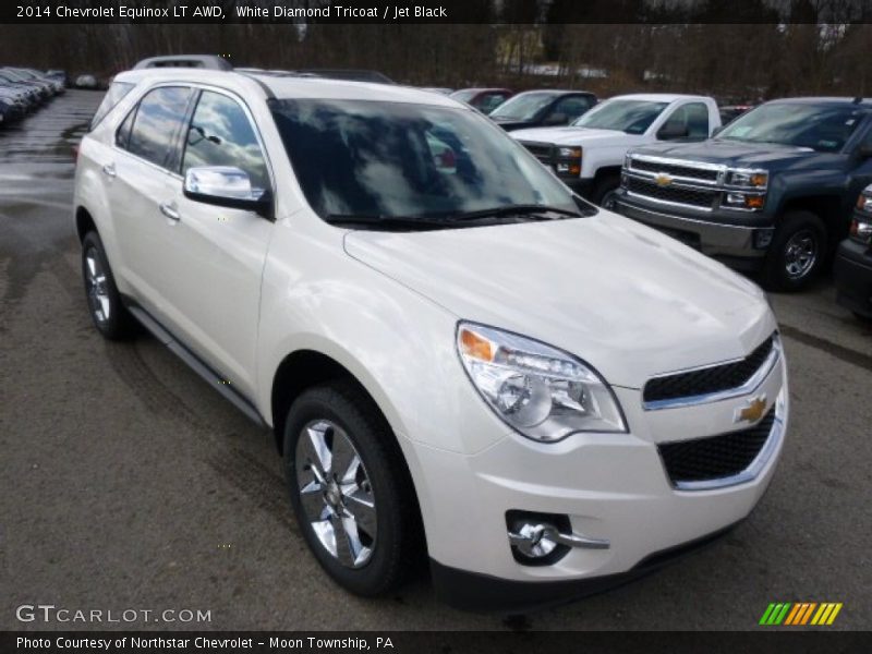 White Diamond Tricoat / Jet Black 2014 Chevrolet Equinox LT AWD