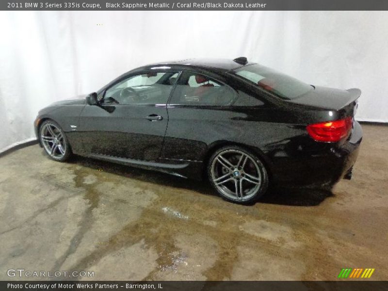 Black Sapphire Metallic / Coral Red/Black Dakota Leather 2011 BMW 3 Series 335is Coupe
