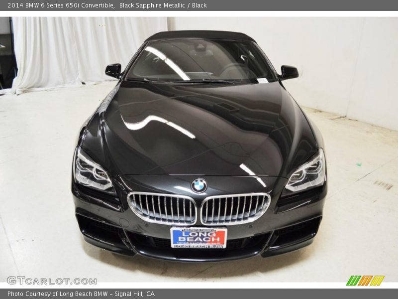 Black Sapphire Metallic / Black 2014 BMW 6 Series 650i Convertible