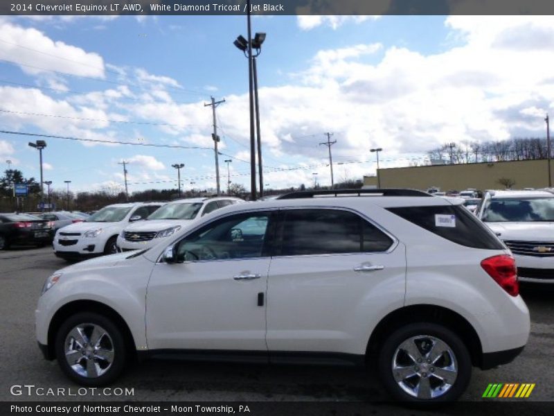 White Diamond Tricoat / Jet Black 2014 Chevrolet Equinox LT AWD