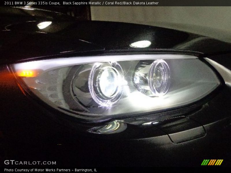 Black Sapphire Metallic / Coral Red/Black Dakota Leather 2011 BMW 3 Series 335is Coupe