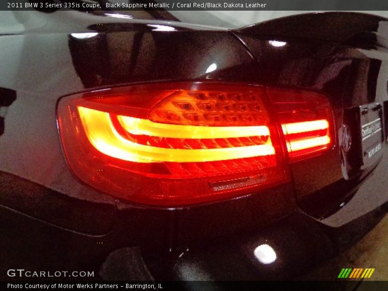 Black Sapphire Metallic / Coral Red/Black Dakota Leather 2011 BMW 3 Series 335is Coupe