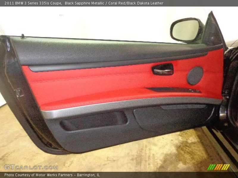 Black Sapphire Metallic / Coral Red/Black Dakota Leather 2011 BMW 3 Series 335is Coupe