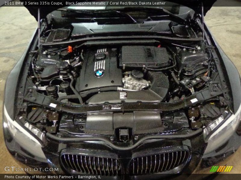 Black Sapphire Metallic / Coral Red/Black Dakota Leather 2011 BMW 3 Series 335is Coupe