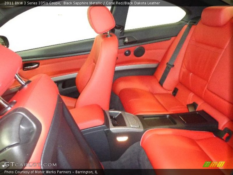 Black Sapphire Metallic / Coral Red/Black Dakota Leather 2011 BMW 3 Series 335is Coupe
