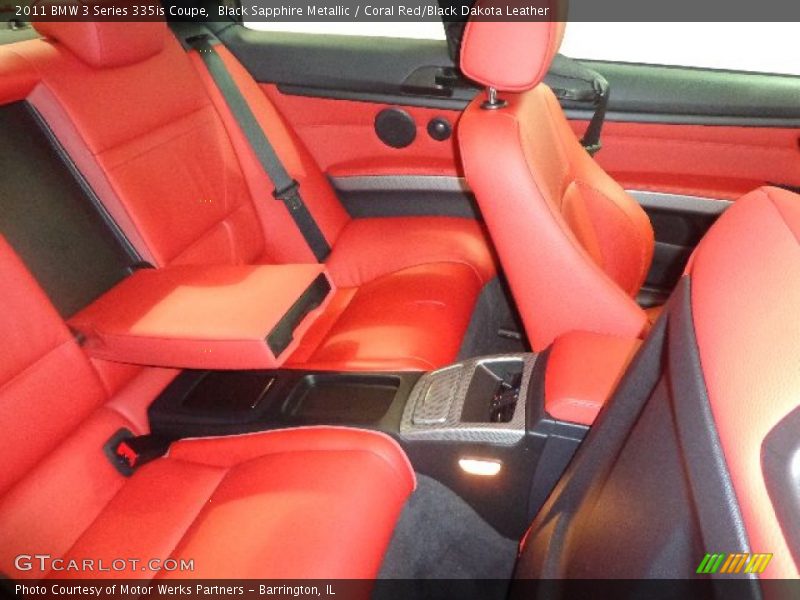 Black Sapphire Metallic / Coral Red/Black Dakota Leather 2011 BMW 3 Series 335is Coupe