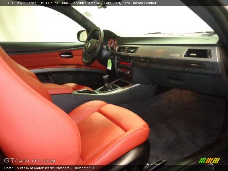 Black Sapphire Metallic / Coral Red/Black Dakota Leather 2011 BMW 3 Series 335is Coupe