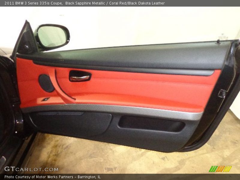 Black Sapphire Metallic / Coral Red/Black Dakota Leather 2011 BMW 3 Series 335is Coupe