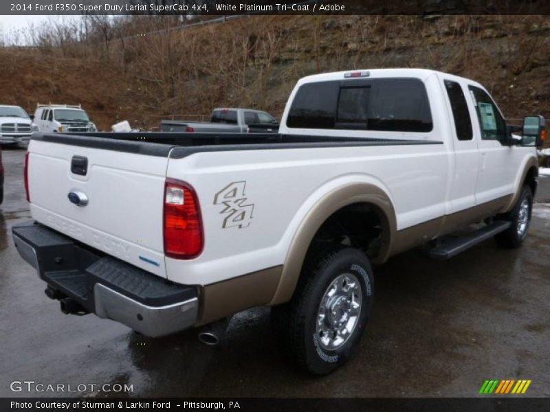 White Platinum Tri-Coat / Adobe 2014 Ford F350 Super Duty Lariat SuperCab 4x4