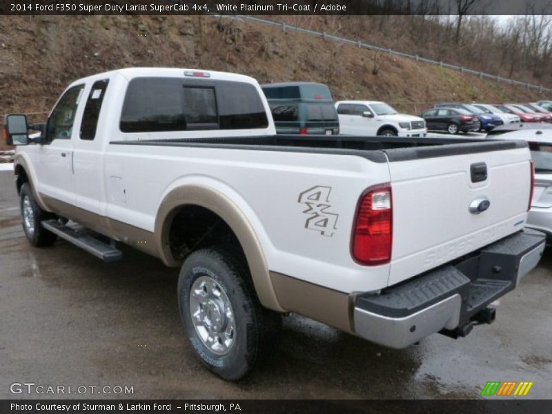 White Platinum Tri-Coat / Adobe 2014 Ford F350 Super Duty Lariat SuperCab 4x4