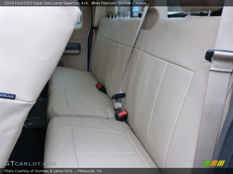 White Platinum Tri-Coat / Adobe 2014 Ford F350 Super Duty Lariat SuperCab 4x4