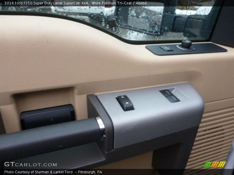 White Platinum Tri-Coat / Adobe 2014 Ford F350 Super Duty Lariat SuperCab 4x4