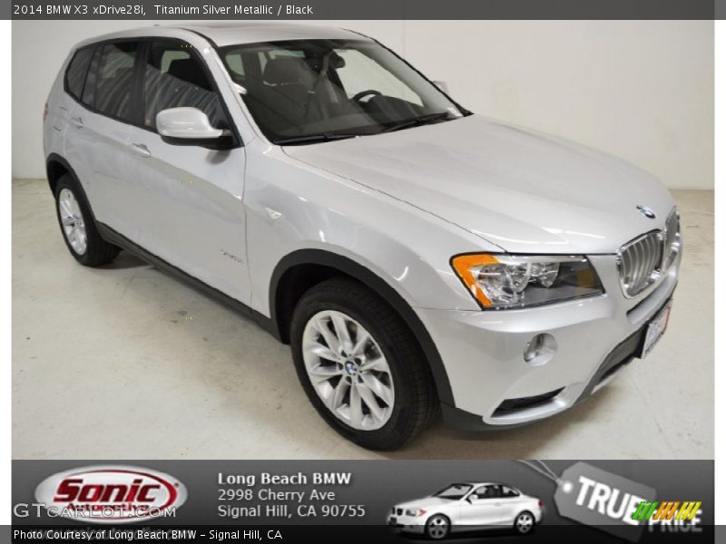 Titanium Silver Metallic / Black 2014 BMW X3 xDrive28i
