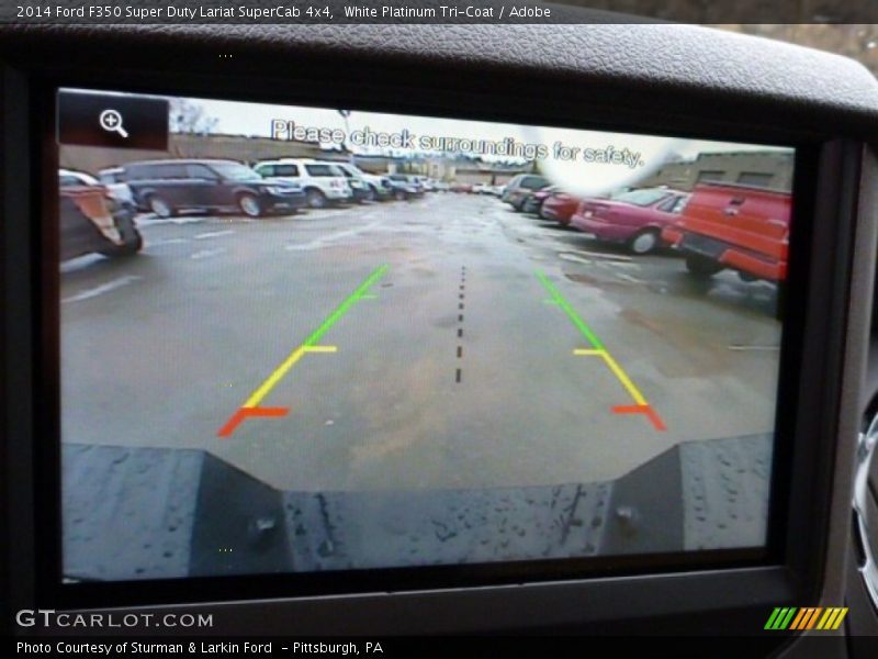 White Platinum Tri-Coat / Adobe 2014 Ford F350 Super Duty Lariat SuperCab 4x4