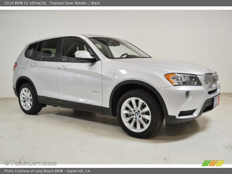 Titanium Silver Metallic / Black 2014 BMW X3 xDrive28i