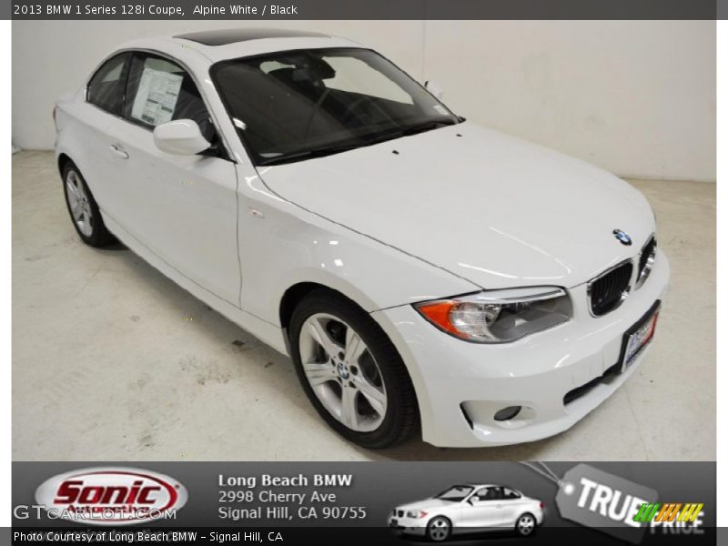 Alpine White / Black 2013 BMW 1 Series 128i Coupe