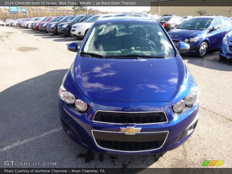 Blue Topaz Metallic / Jet Black/Dark Titanium 2014 Chevrolet Sonic LS Sedan