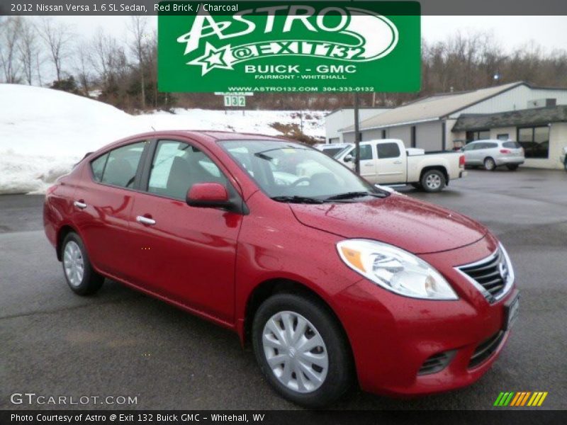 Red Brick / Charcoal 2012 Nissan Versa 1.6 SL Sedan