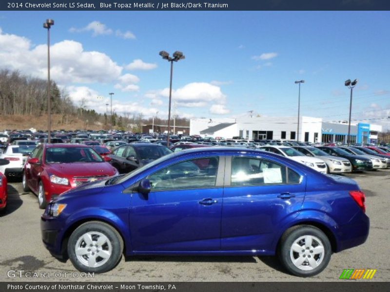 Blue Topaz Metallic / Jet Black/Dark Titanium 2014 Chevrolet Sonic LS Sedan