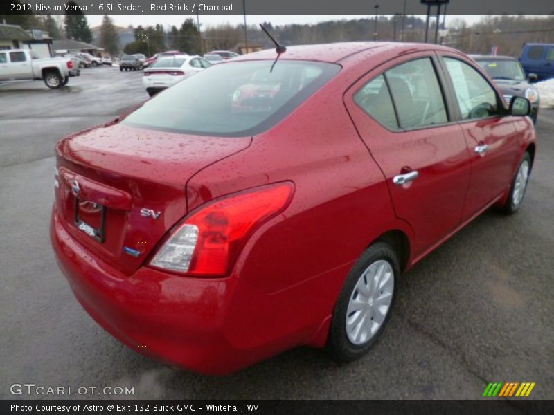 Red Brick / Charcoal 2012 Nissan Versa 1.6 SL Sedan