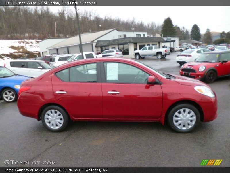Red Brick / Charcoal 2012 Nissan Versa 1.6 SL Sedan