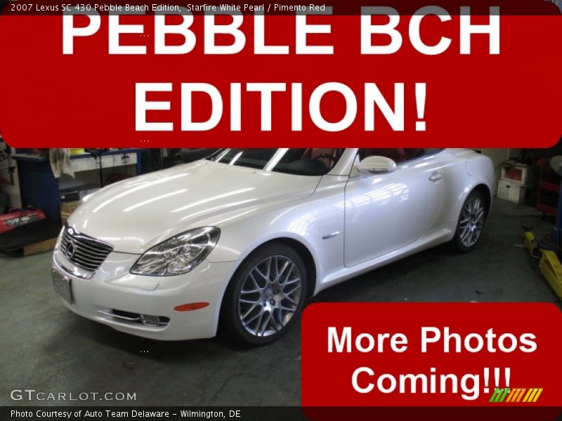 Starfire White Pearl / Pimento Red 2007 Lexus SC 430 Pebble Beach Edition