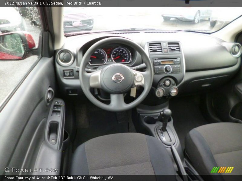 Red Brick / Charcoal 2012 Nissan Versa 1.6 SL Sedan