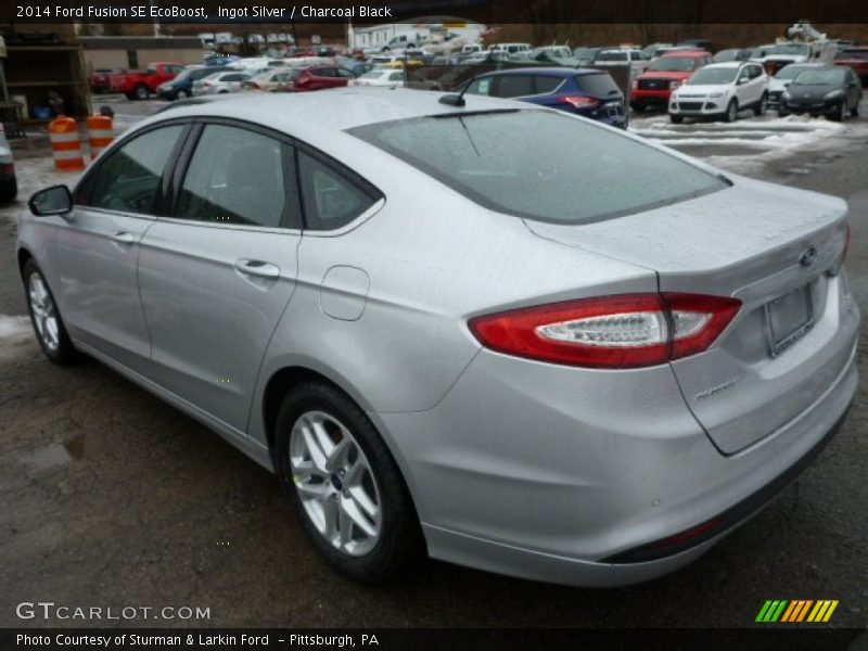 Ingot Silver / Charcoal Black 2014 Ford Fusion SE EcoBoost