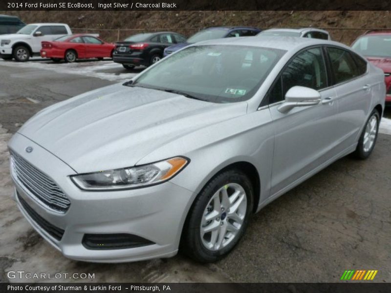 Ingot Silver / Charcoal Black 2014 Ford Fusion SE EcoBoost