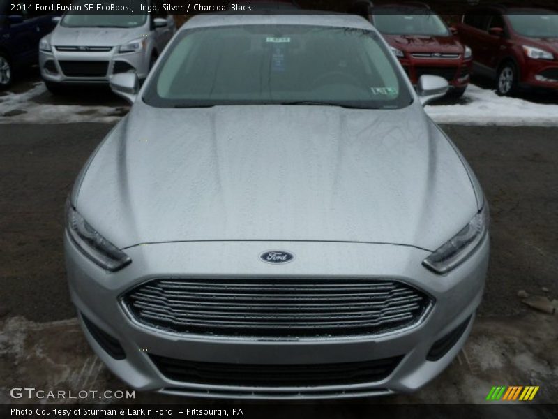 Ingot Silver / Charcoal Black 2014 Ford Fusion SE EcoBoost