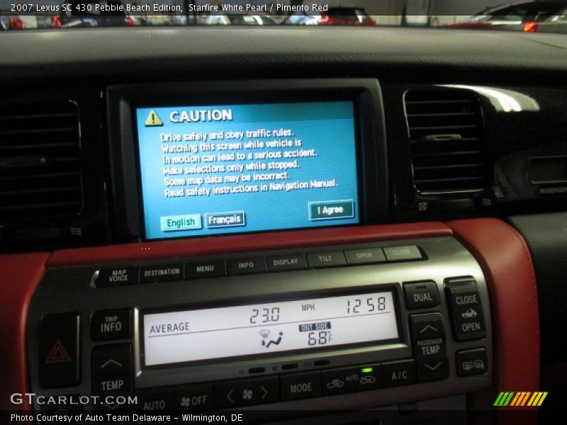 Starfire White Pearl / Pimento Red 2007 Lexus SC 430 Pebble Beach Edition
