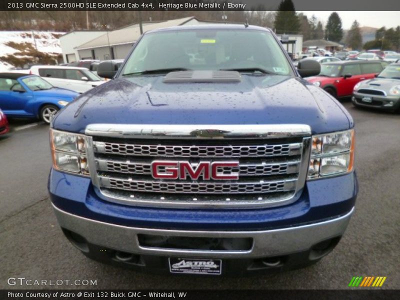 Heritage Blue Metallic / Ebony 2013 GMC Sierra 2500HD SLE Extended Cab 4x4