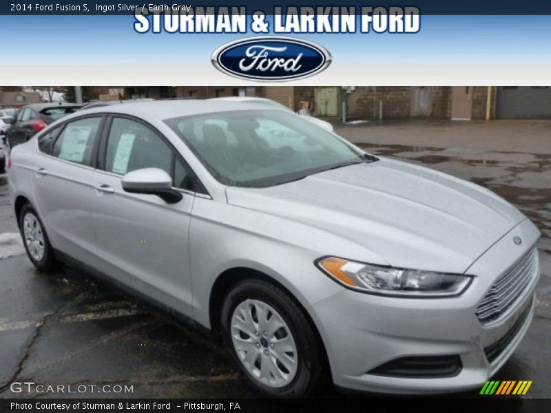 Ingot Silver / Earth Gray 2014 Ford Fusion S