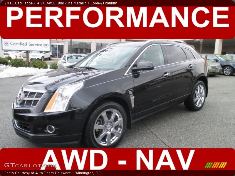 Black Ice Metallic / Ebony/Titanium 2011 Cadillac SRX 4 V6 AWD