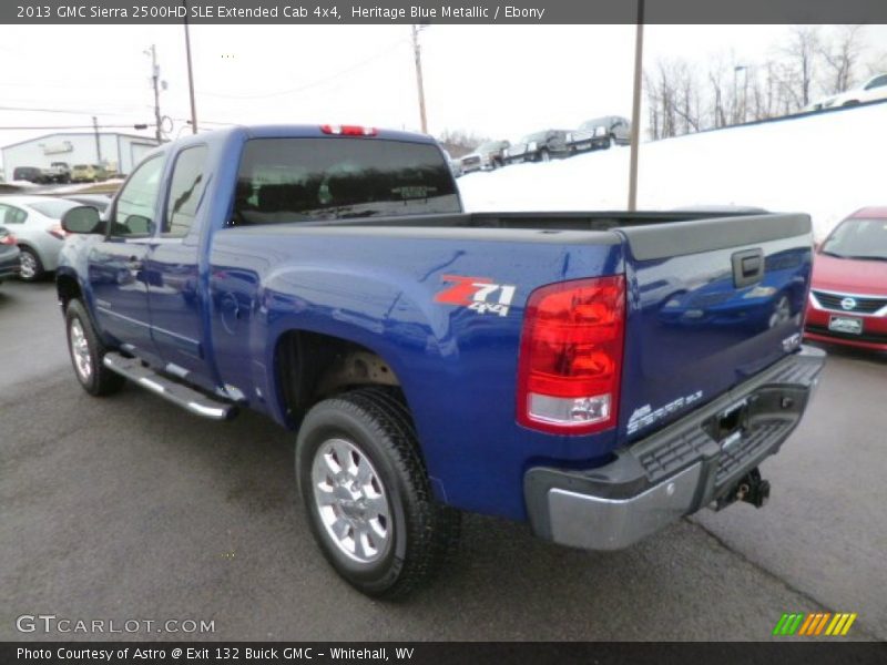 Heritage Blue Metallic / Ebony 2013 GMC Sierra 2500HD SLE Extended Cab 4x4