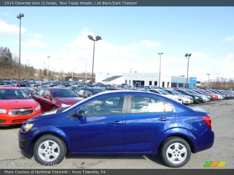 Blue Topaz Metallic / Jet Black/Dark Titanium 2014 Chevrolet Sonic LS Sedan