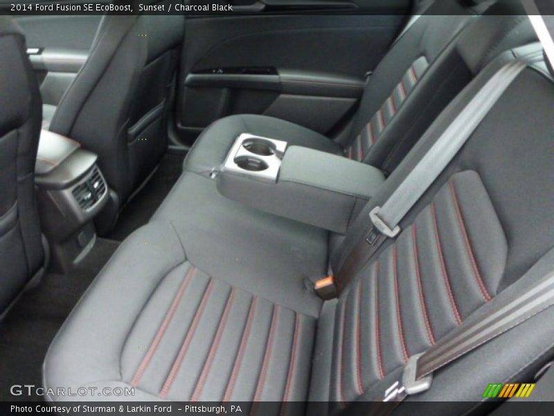 Sunset / Charcoal Black 2014 Ford Fusion SE EcoBoost