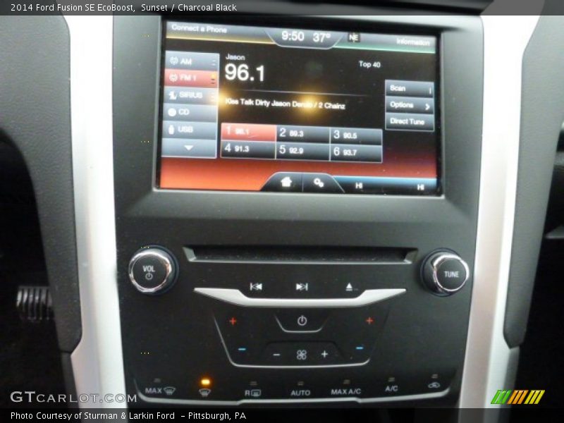 Sunset / Charcoal Black 2014 Ford Fusion SE EcoBoost