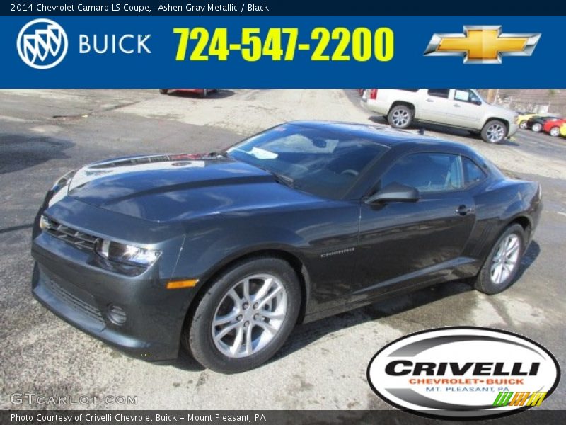 Ashen Gray Metallic / Black 2014 Chevrolet Camaro LS Coupe