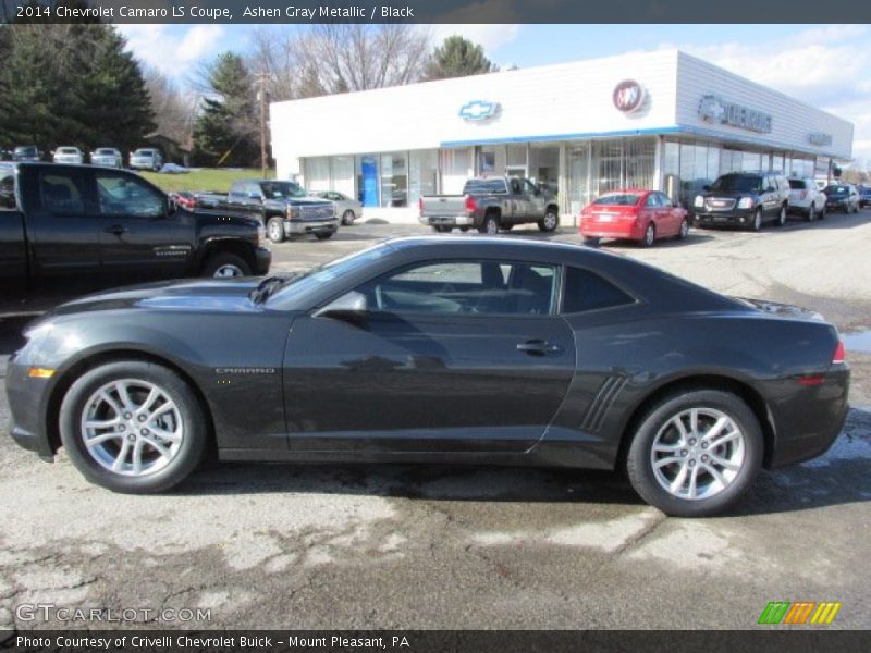 Ashen Gray Metallic / Black 2014 Chevrolet Camaro LS Coupe