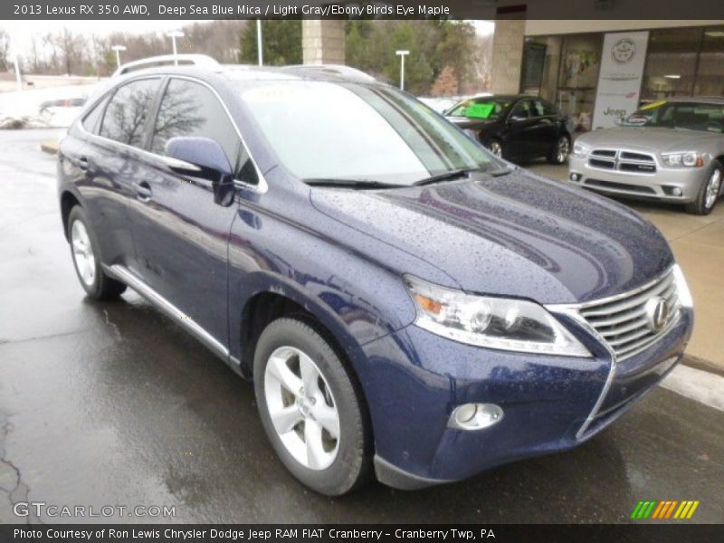 Deep Sea Blue Mica / Light Gray/Ebony Birds Eye Maple 2013 Lexus RX 350 AWD