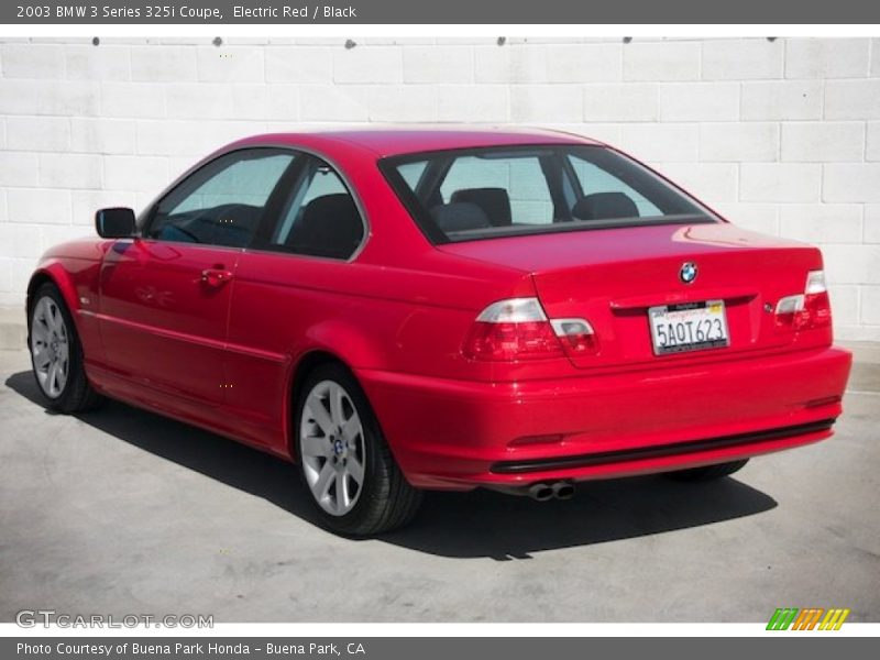Electric Red / Black 2003 BMW 3 Series 325i Coupe