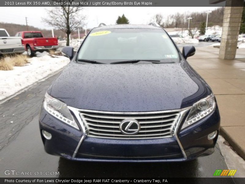 Deep Sea Blue Mica / Light Gray/Ebony Birds Eye Maple 2013 Lexus RX 350 AWD