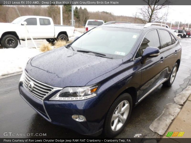 Deep Sea Blue Mica / Light Gray/Ebony Birds Eye Maple 2013 Lexus RX 350 AWD