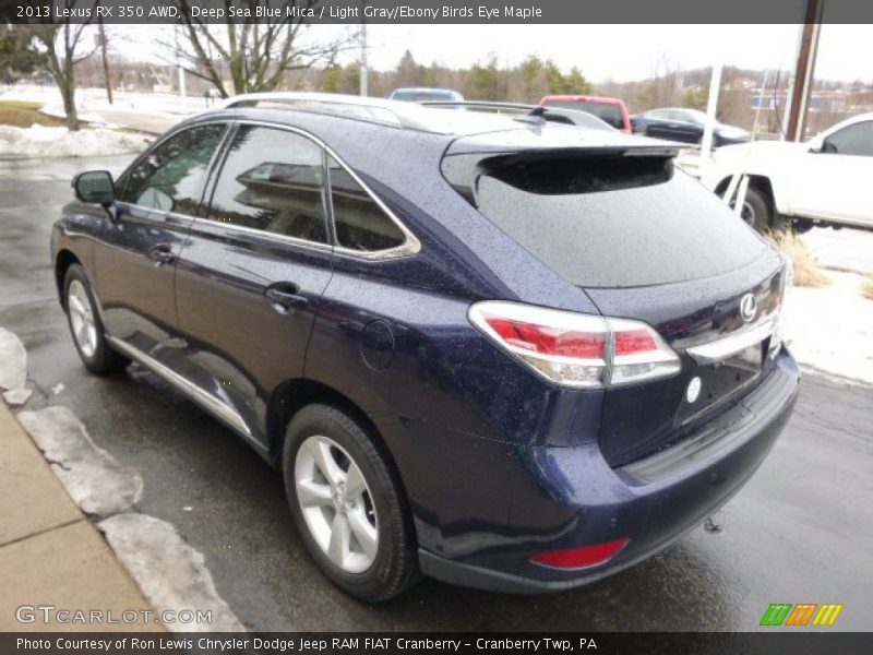 Deep Sea Blue Mica / Light Gray/Ebony Birds Eye Maple 2013 Lexus RX 350 AWD