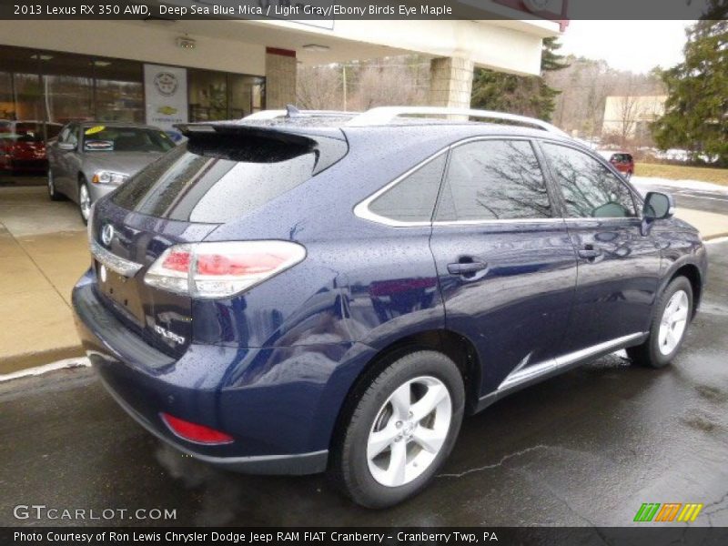 Deep Sea Blue Mica / Light Gray/Ebony Birds Eye Maple 2013 Lexus RX 350 AWD