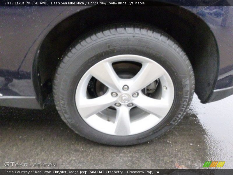 Deep Sea Blue Mica / Light Gray/Ebony Birds Eye Maple 2013 Lexus RX 350 AWD