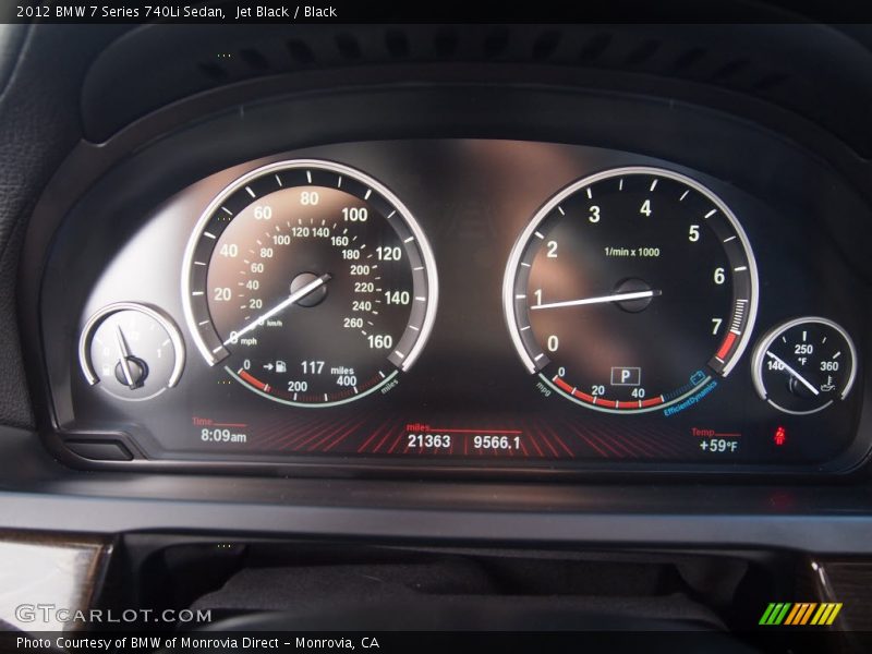Jet Black / Black 2012 BMW 7 Series 740Li Sedan