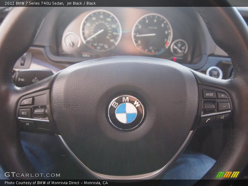 Jet Black / Black 2012 BMW 7 Series 740Li Sedan